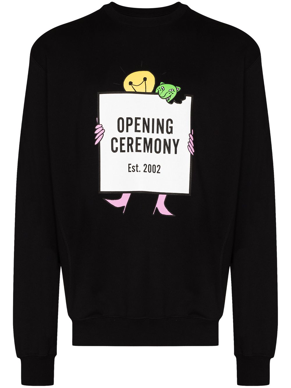 Opening Ceremony 灯泡图案圆领卫衣 - 黑色