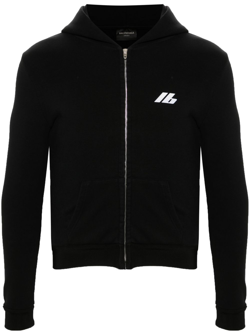 Balenciaga Activewear 拉链连帽衫 - 黑色