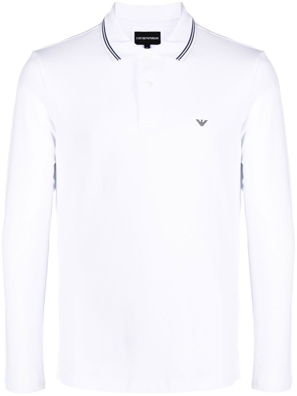 Emporio Armani logo印花polo衫 - 白色