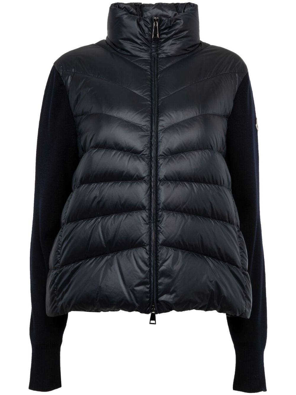Moncler 填充拼接拉链夹克 - 蓝色