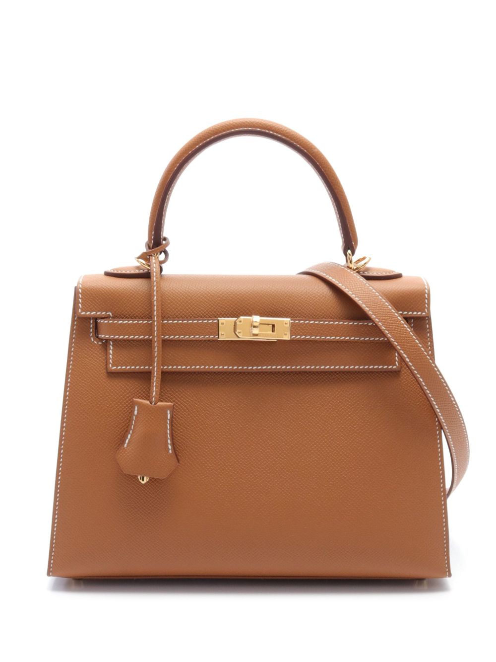 Hermès Pre-Owned Kelly 25 两用手提包（2024年典藏款） - 褐色