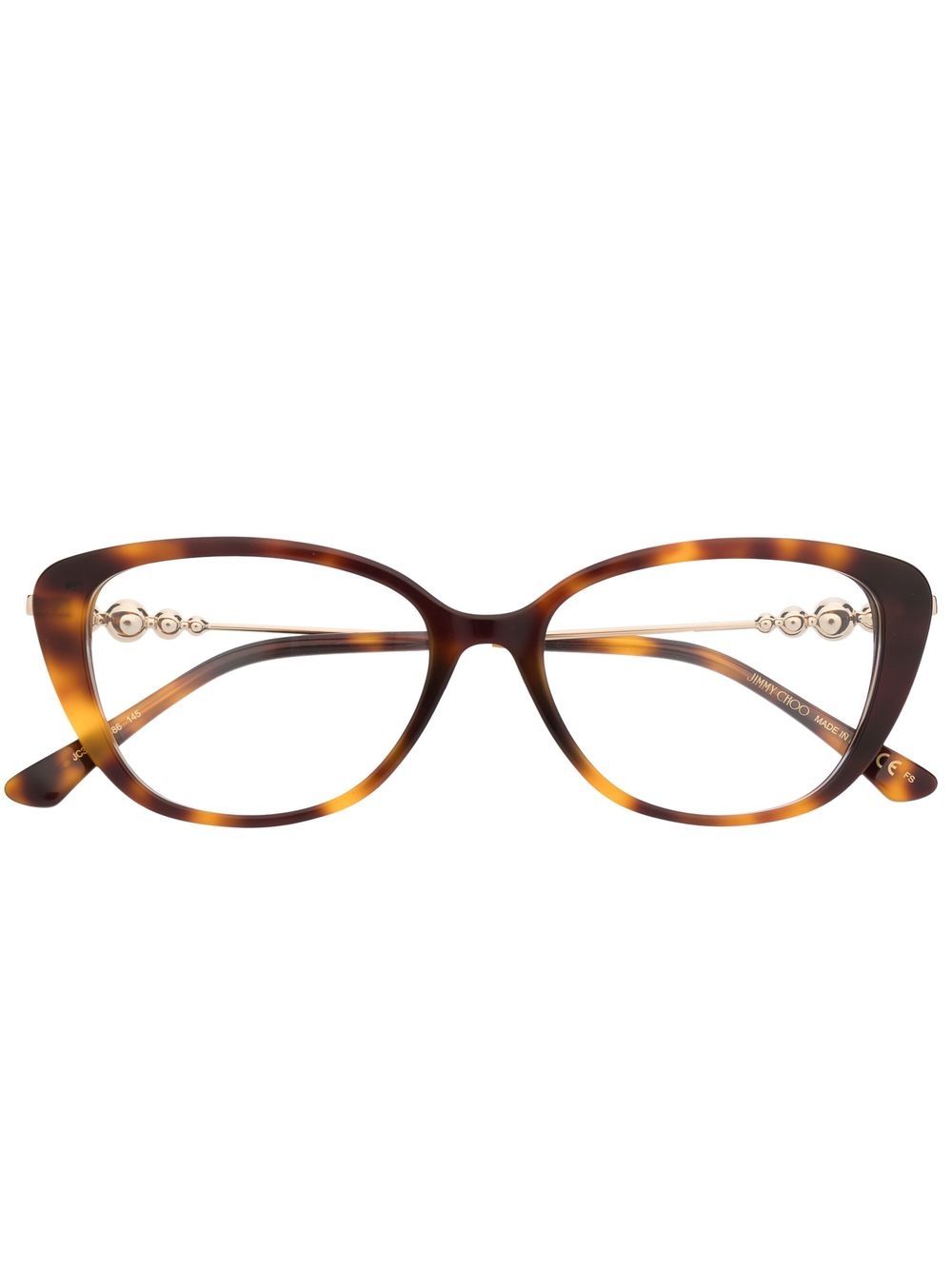 Jimmy Choo Eyewear 周仰杰 猫眼框眼镜 - 褐色