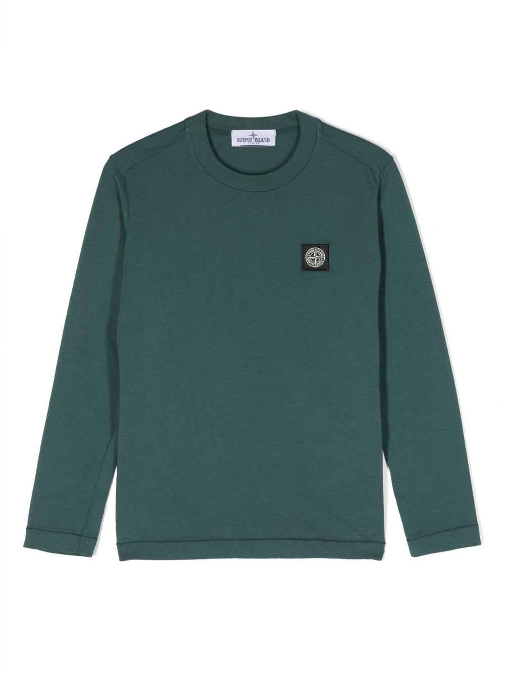 Stone Island Junior 罗盘贴花长袖T恤 - 绿色