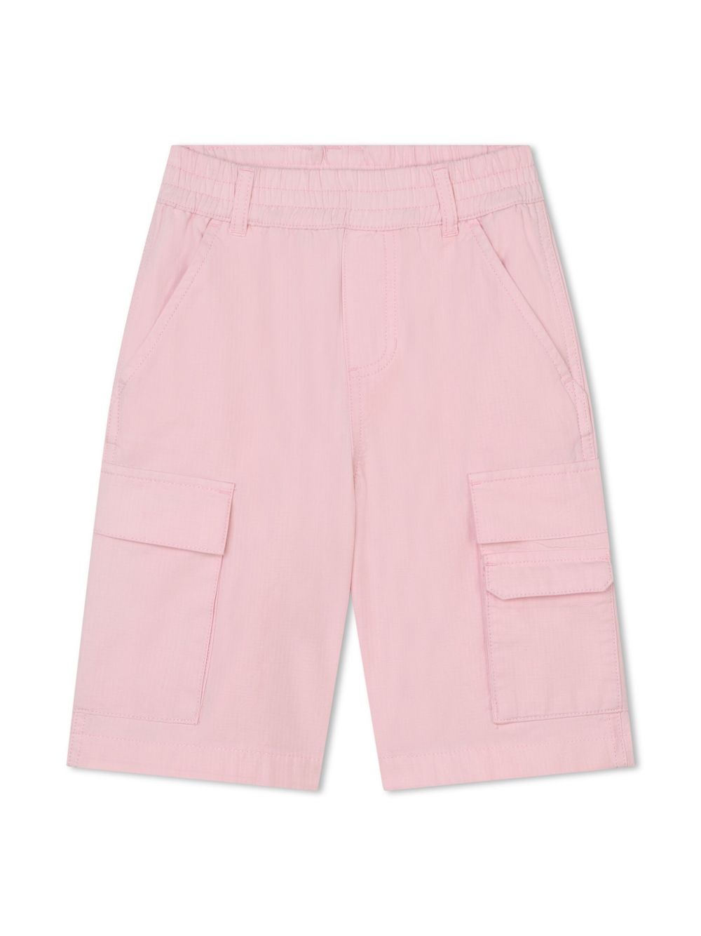 Marc Jacobs Kids 标贴棉工装短裤 - 粉色
