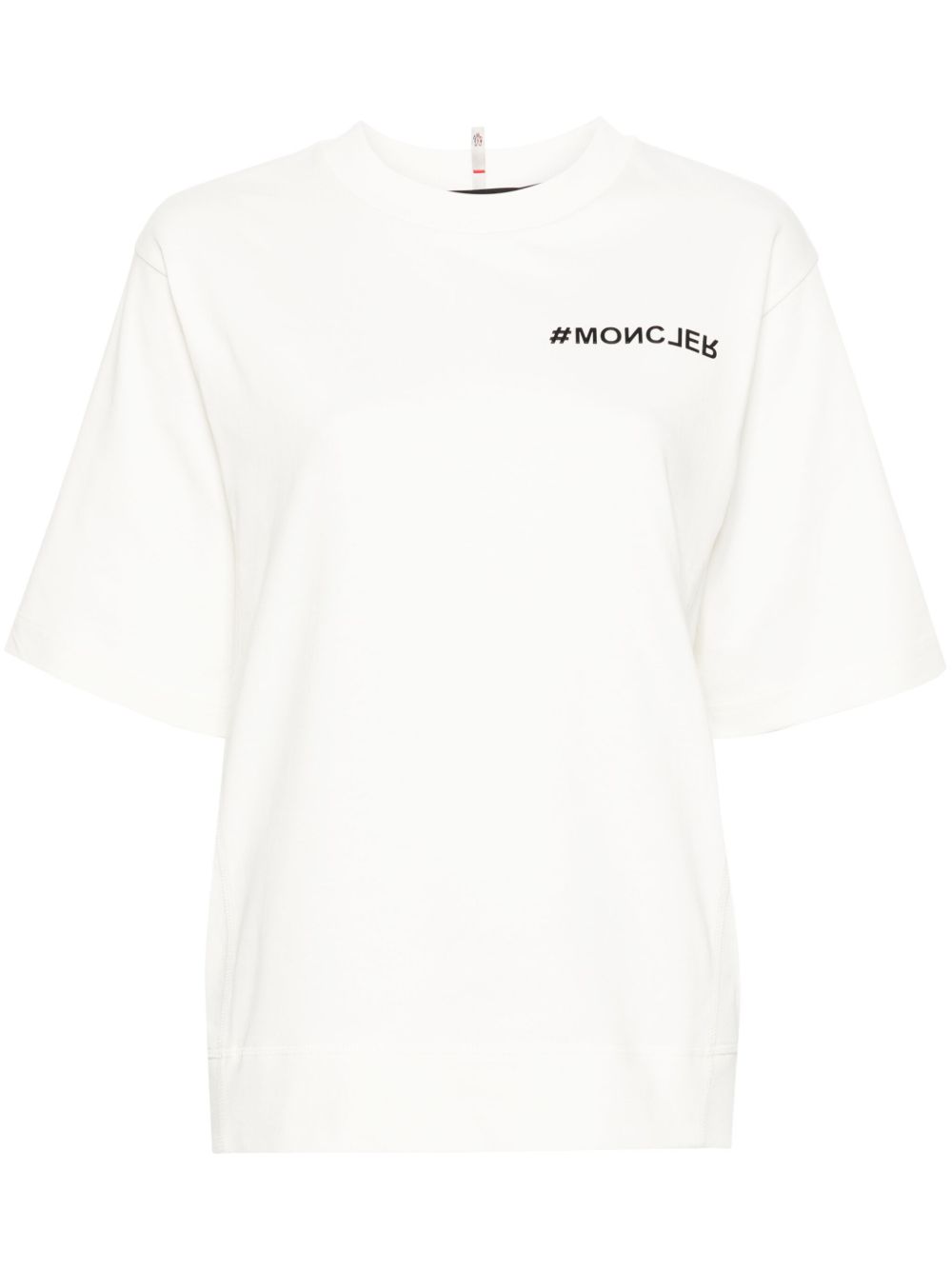 Moncler Grenoble logo压纹棉T恤 - 白色