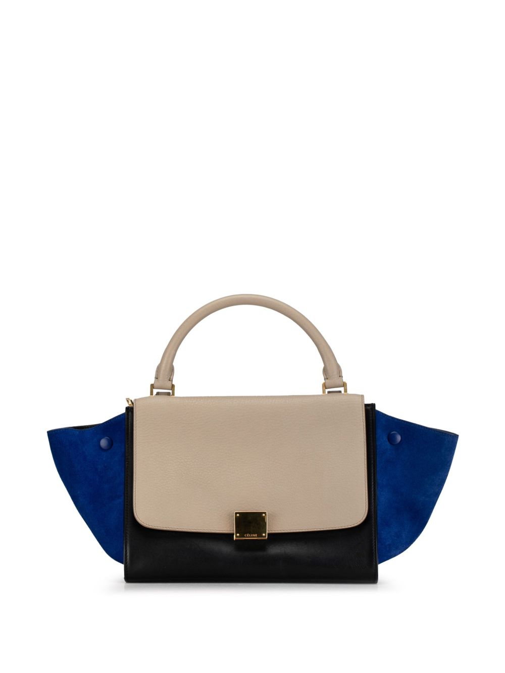 Céline Pre-Owned Small Tricolor Trapeze 斜挎包（2014年典藏款） - 褐色