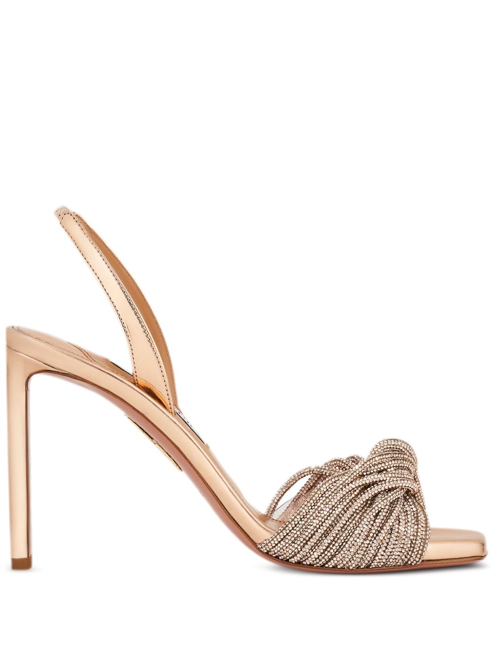 Aquazzura Scintilla Crystal 95 高跟凉鞋（9.5厘米） - 金色