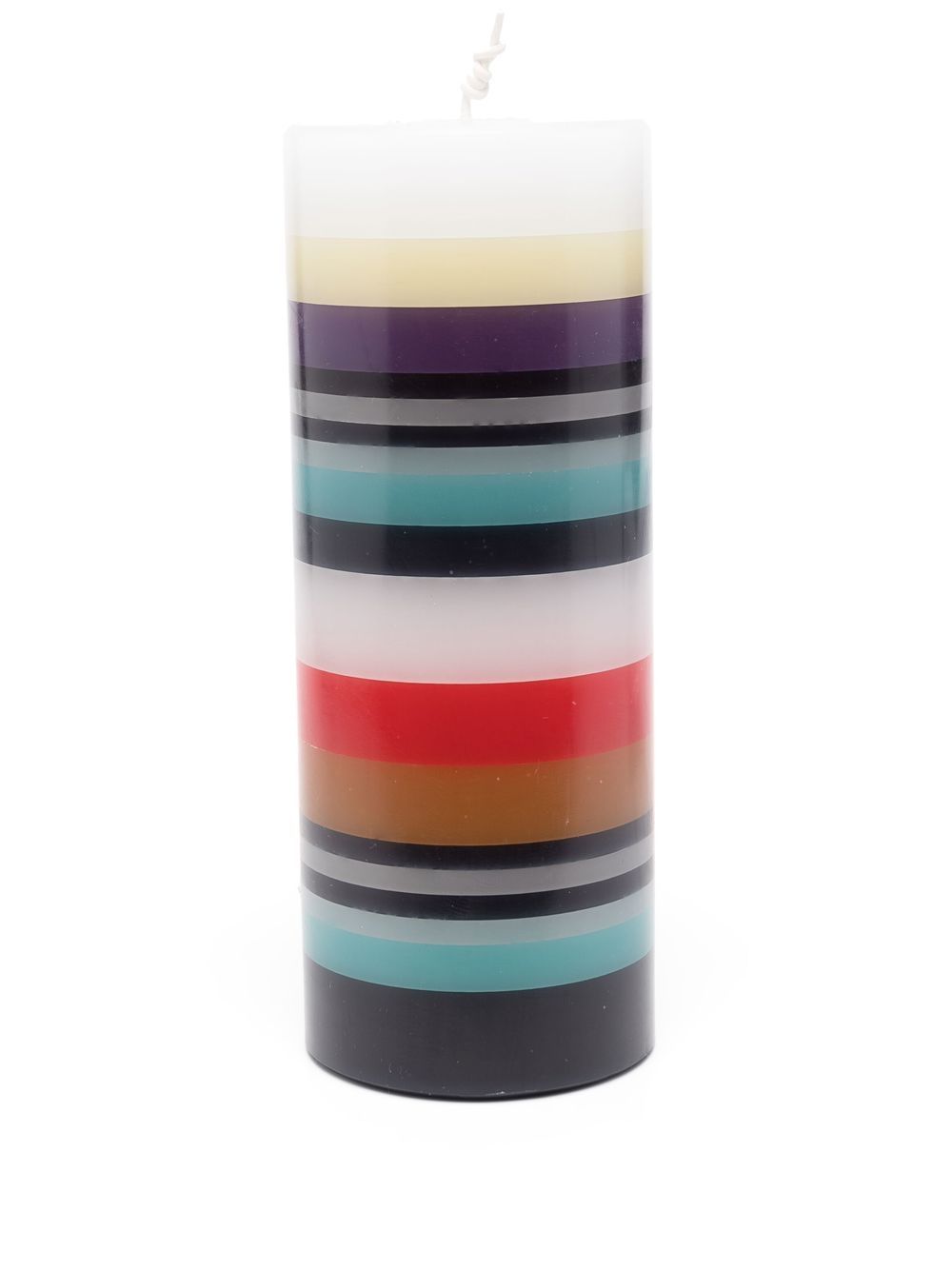 Missoni Home 条纹单芯蜡烛 - 白色