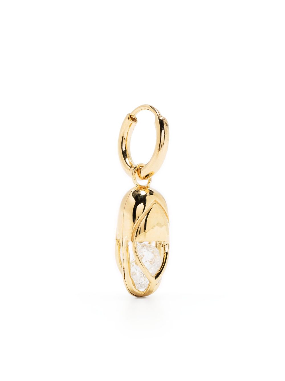 Capsule Eleven Quartz 胶囊造型耳环 - 金色
