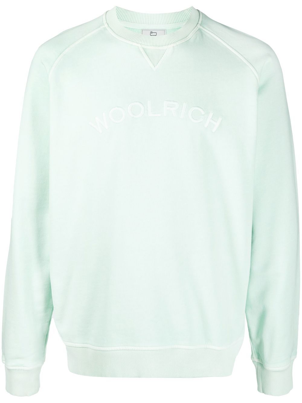 Woolrich logo刺绣圆领卫衣 - 绿色