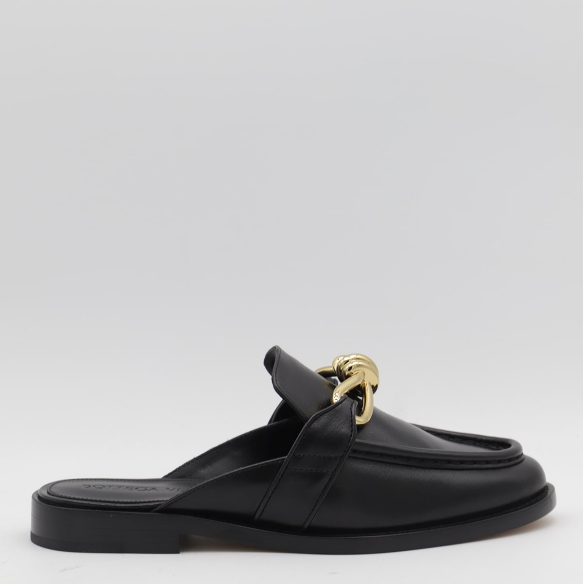 Bottega Veneta Black Leather Flats