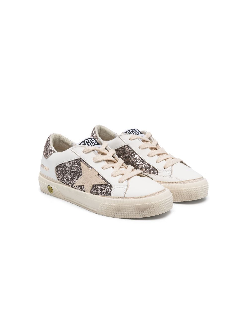 Golden Goose Kids Super-Star 皮质运动鞋 - 白色