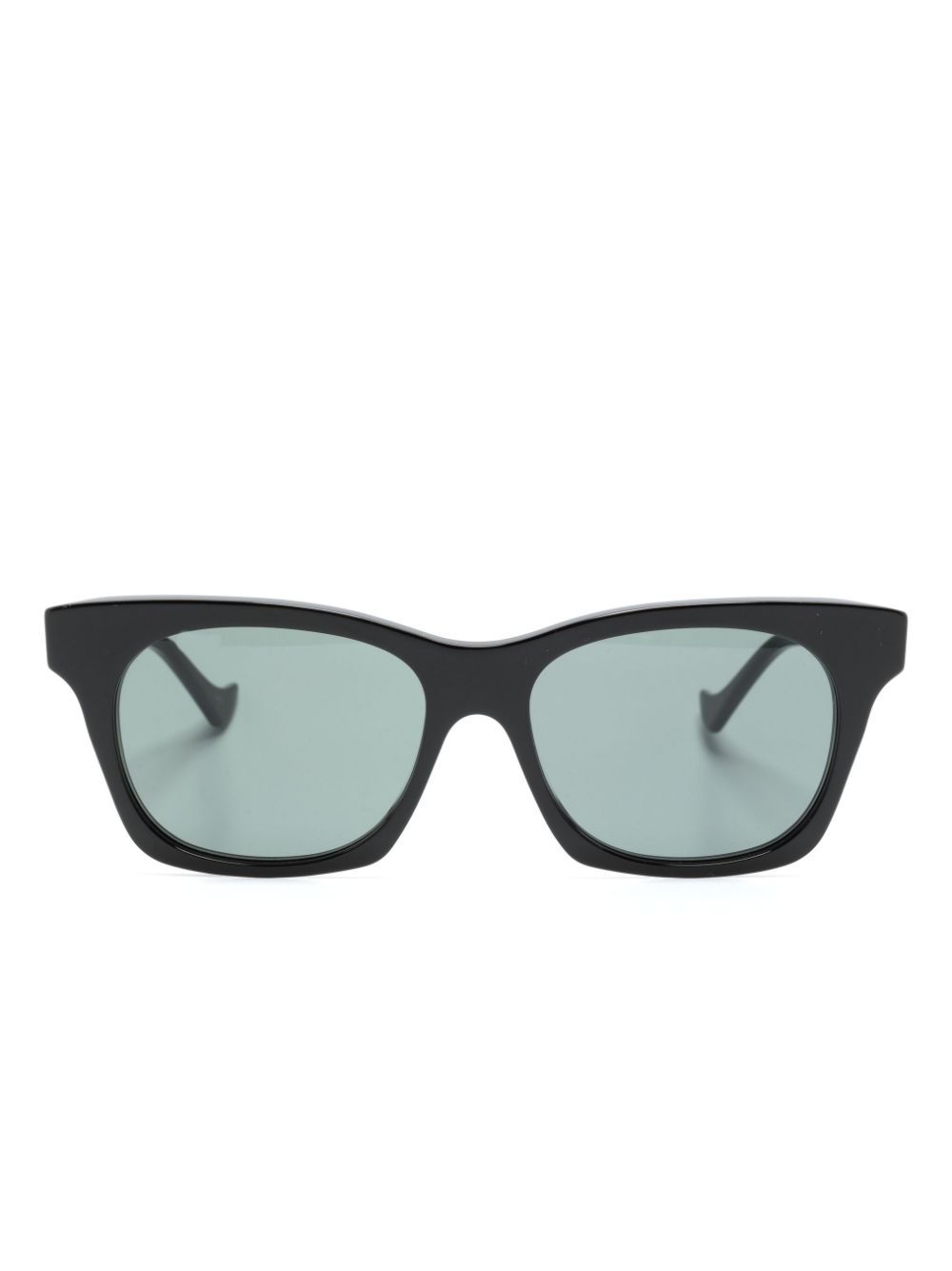 Gucci Eyewear 长方形框太阳眼镜 - 黑色