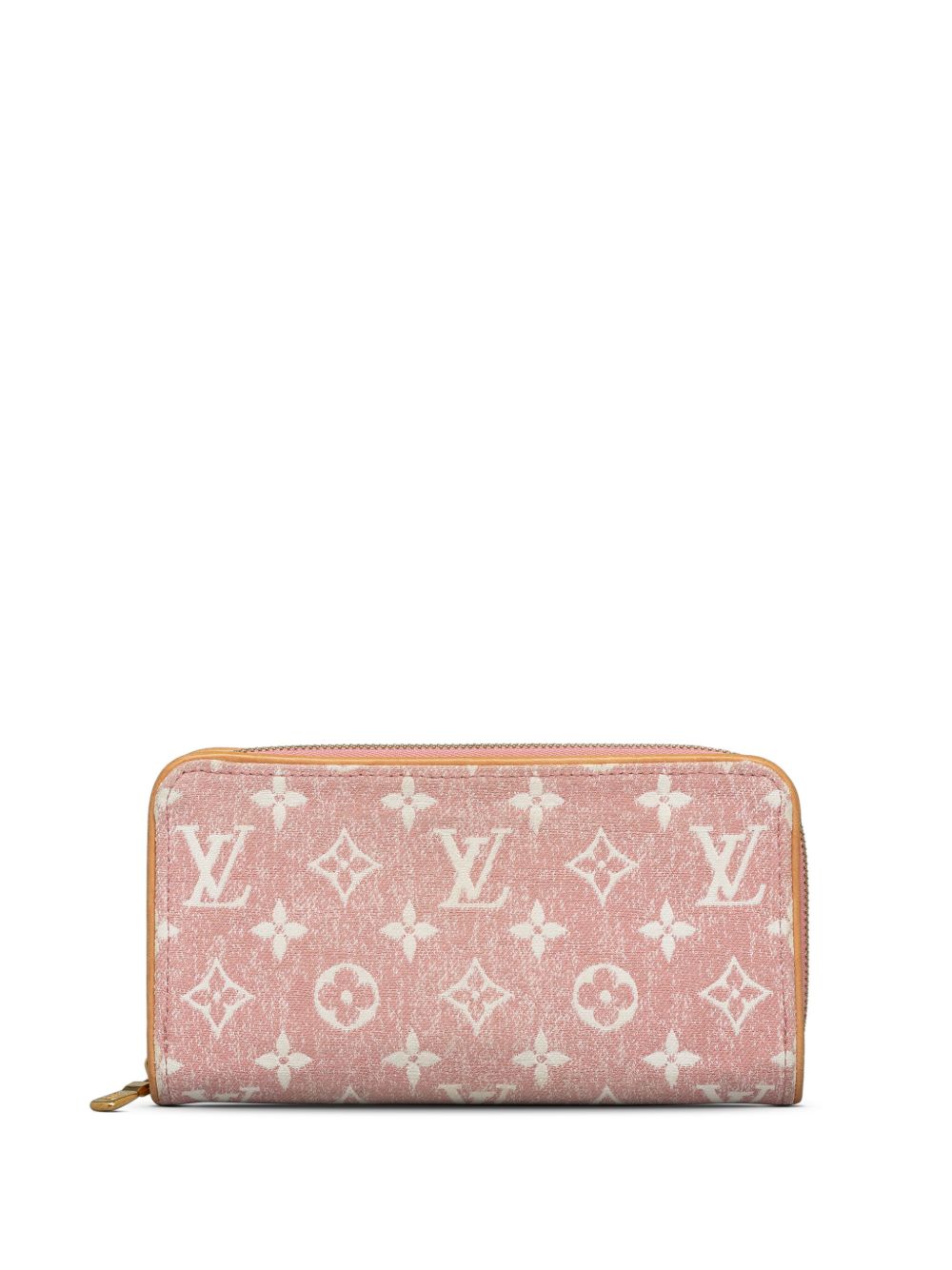 Louis Vuitton Pre-Owned Louis Vuitton Monogram Denim Jacquard 拉链钱包（2021-2023年典藏款） - 粉色