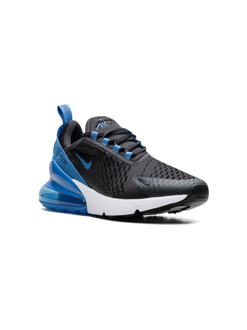 Nike Kids Air Max 270 Anthracite/Black/White/Light Photo Blue 运动鞋 - 黑色