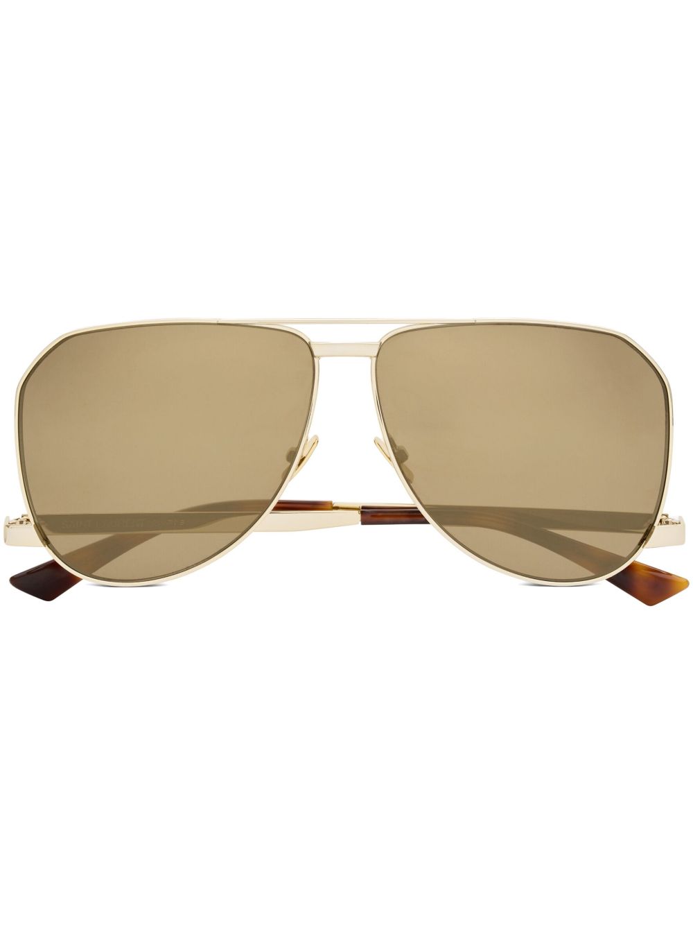 Saint Laurent Eyewear 飞行员镜框太阳眼镜 - 金色