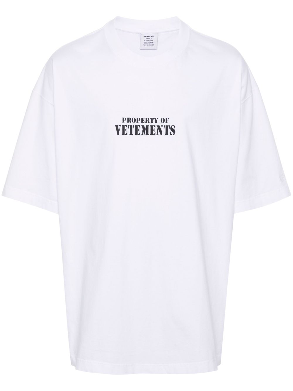VETEMENTS logo印花棉T恤 - 白色