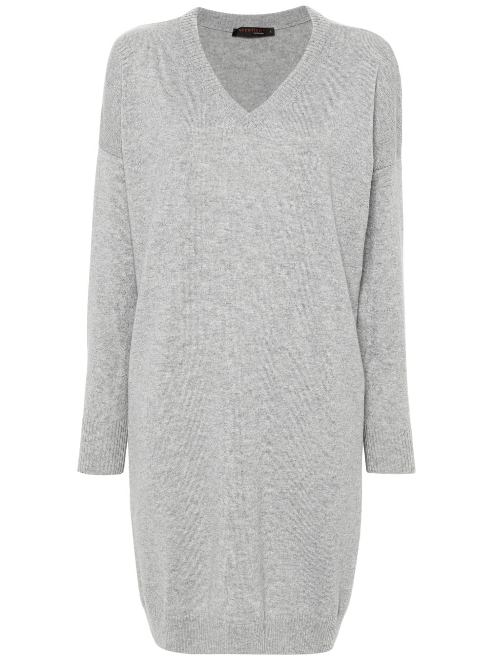 Incentive! Cashmere 羊绒迷你连衣裙 - 灰色
