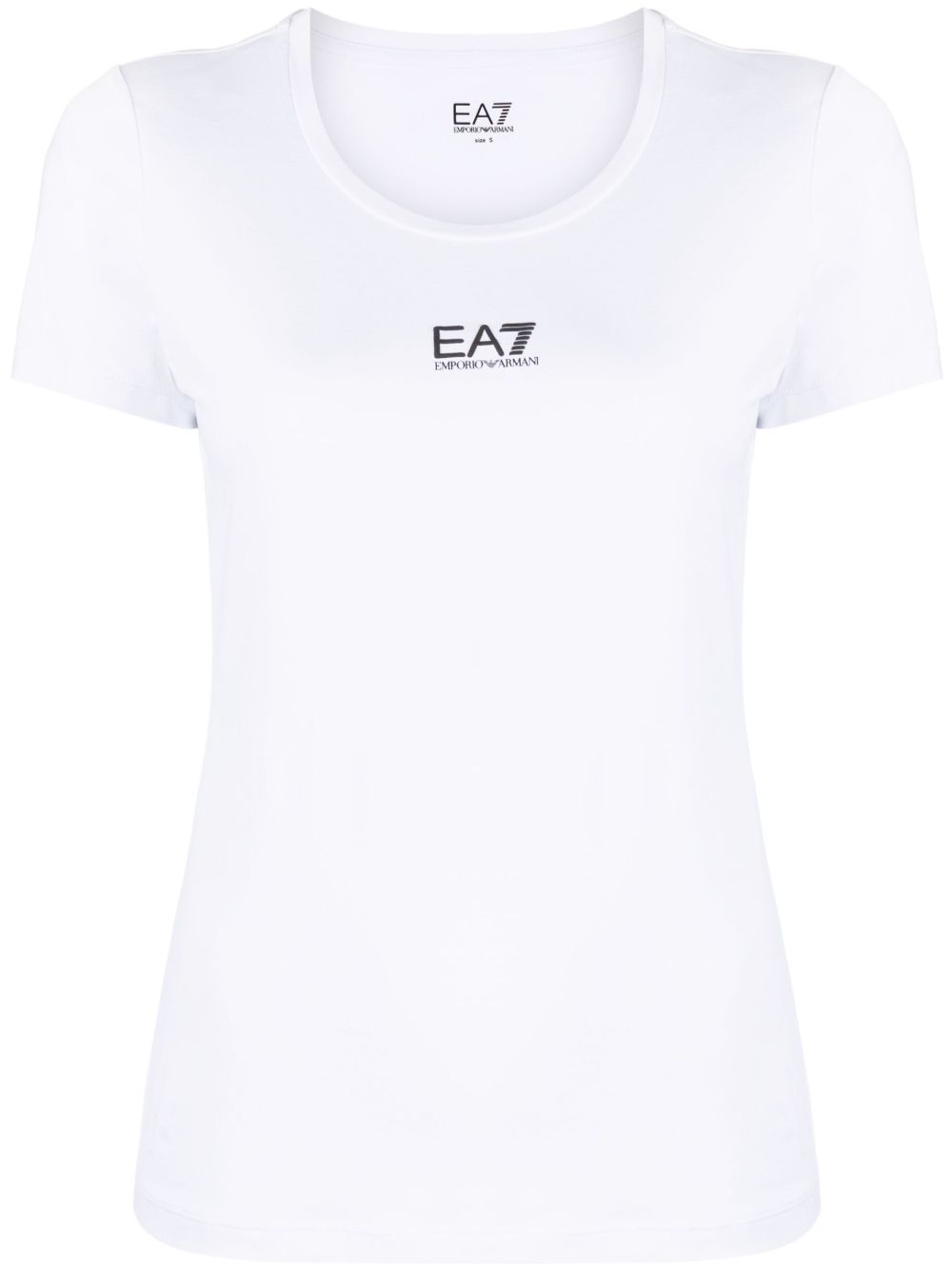 Ea7 Emporio Armani logo印花短袖T恤 - 白色