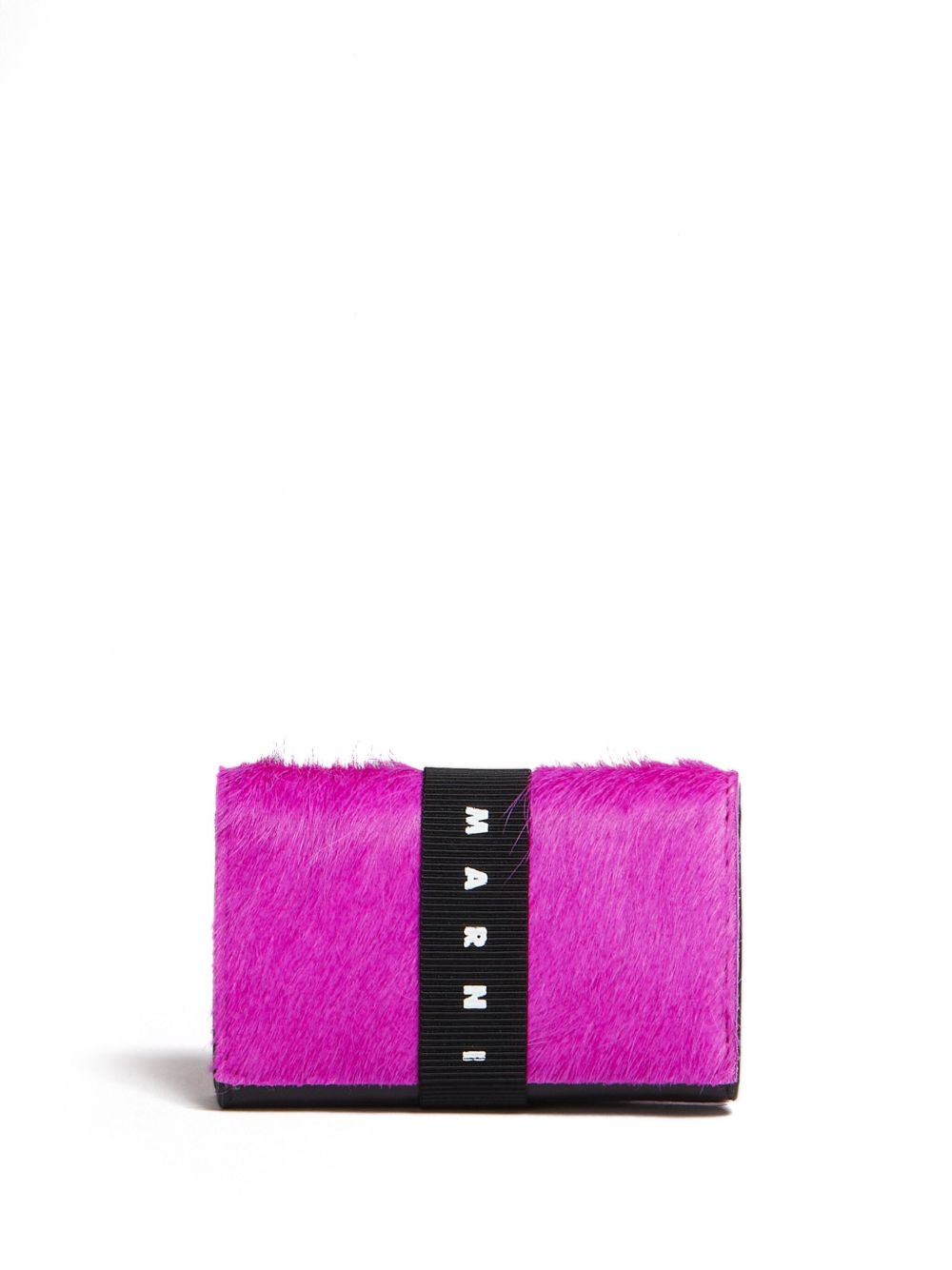 Marni logo饰带拉绒效果钱包 - 粉色