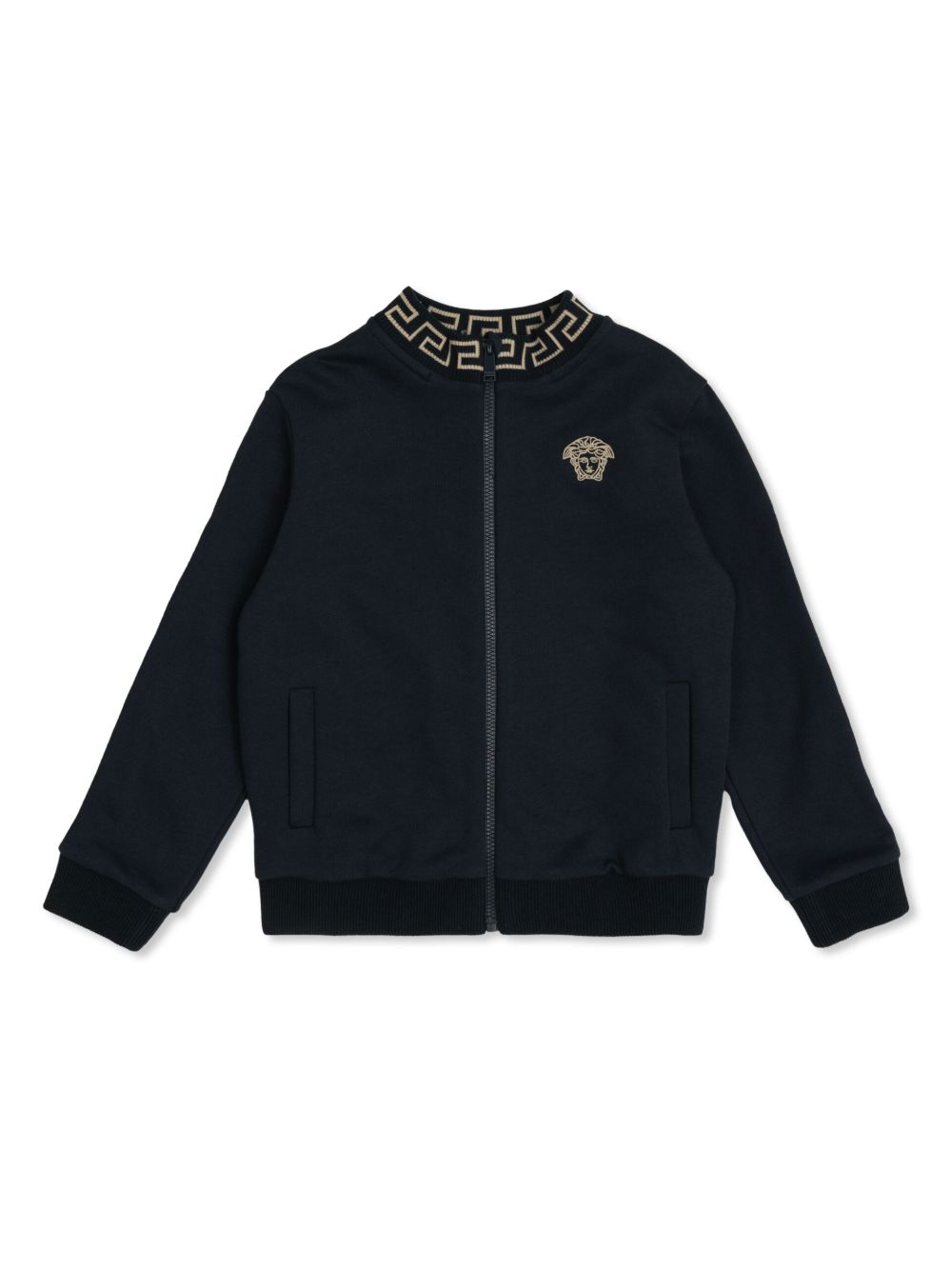 Versace Kids Medusa embroidery cardigan - 蓝色