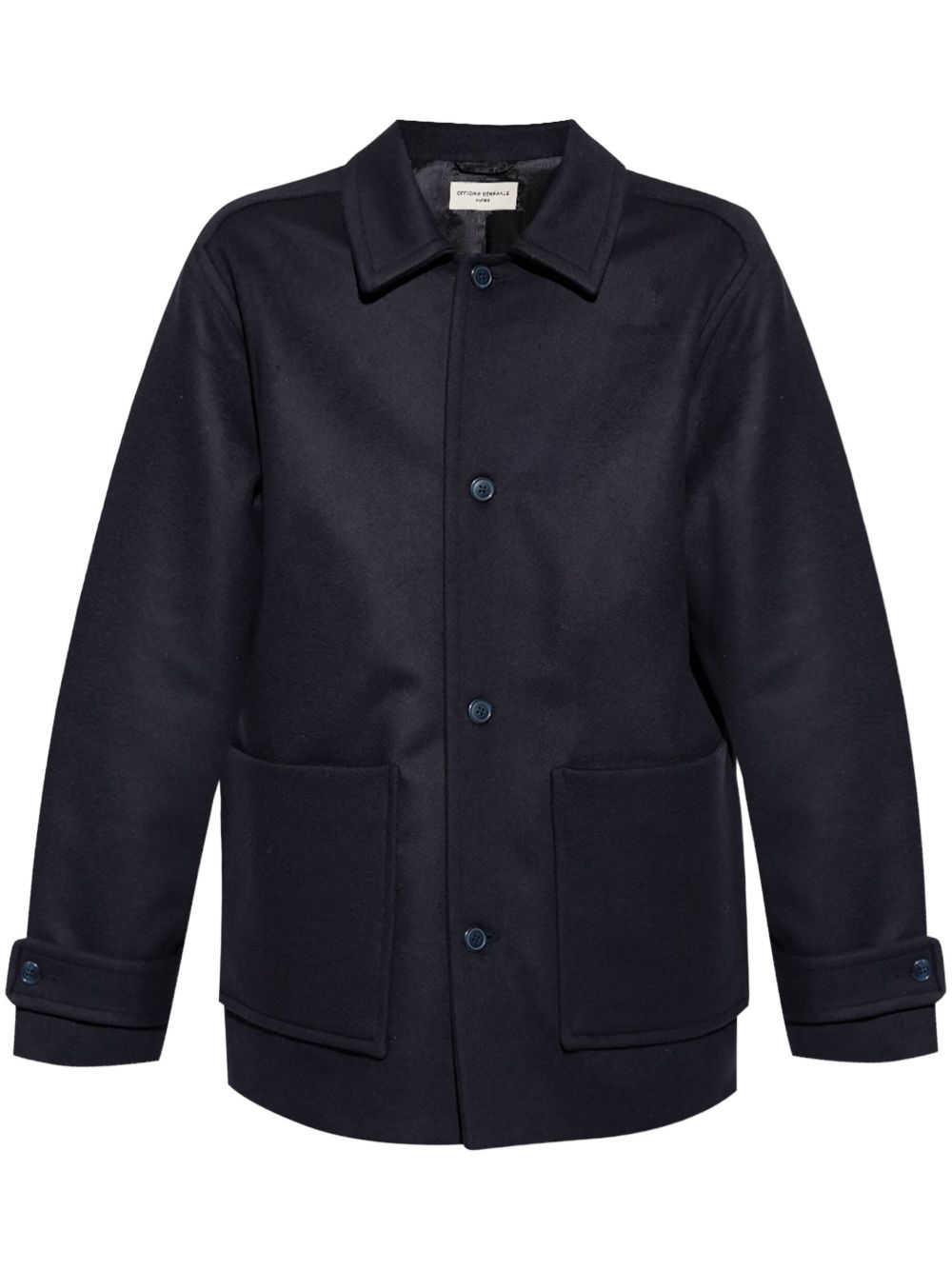 Officine Generale 宽领衬衫式夹克 - 蓝色