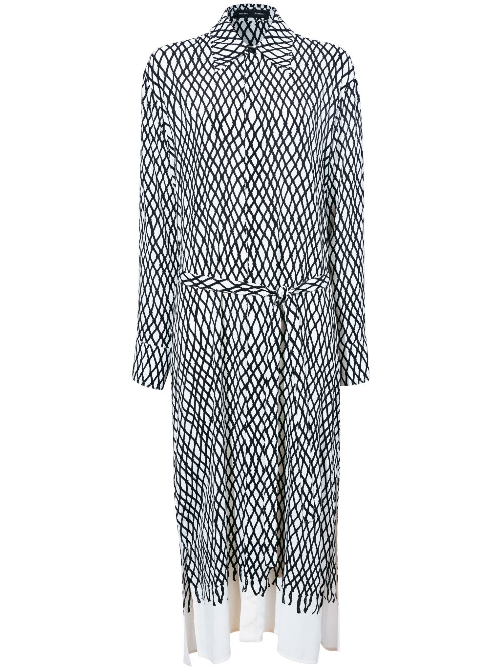 Proenza Schouler Bailey 印花衬衫裙 - 白色