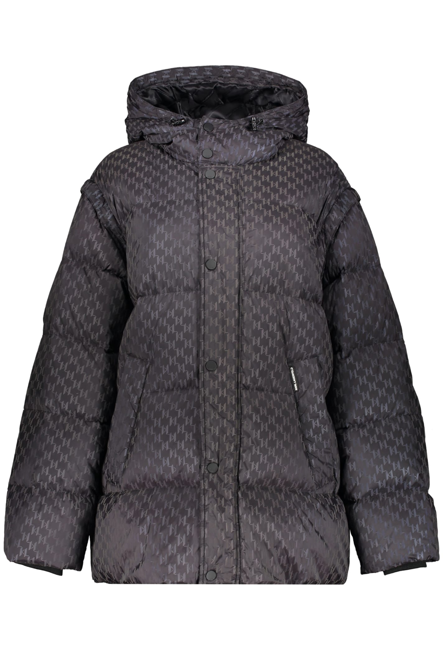 Karl Lagerfeld Hooded Nylon Down Jacket
