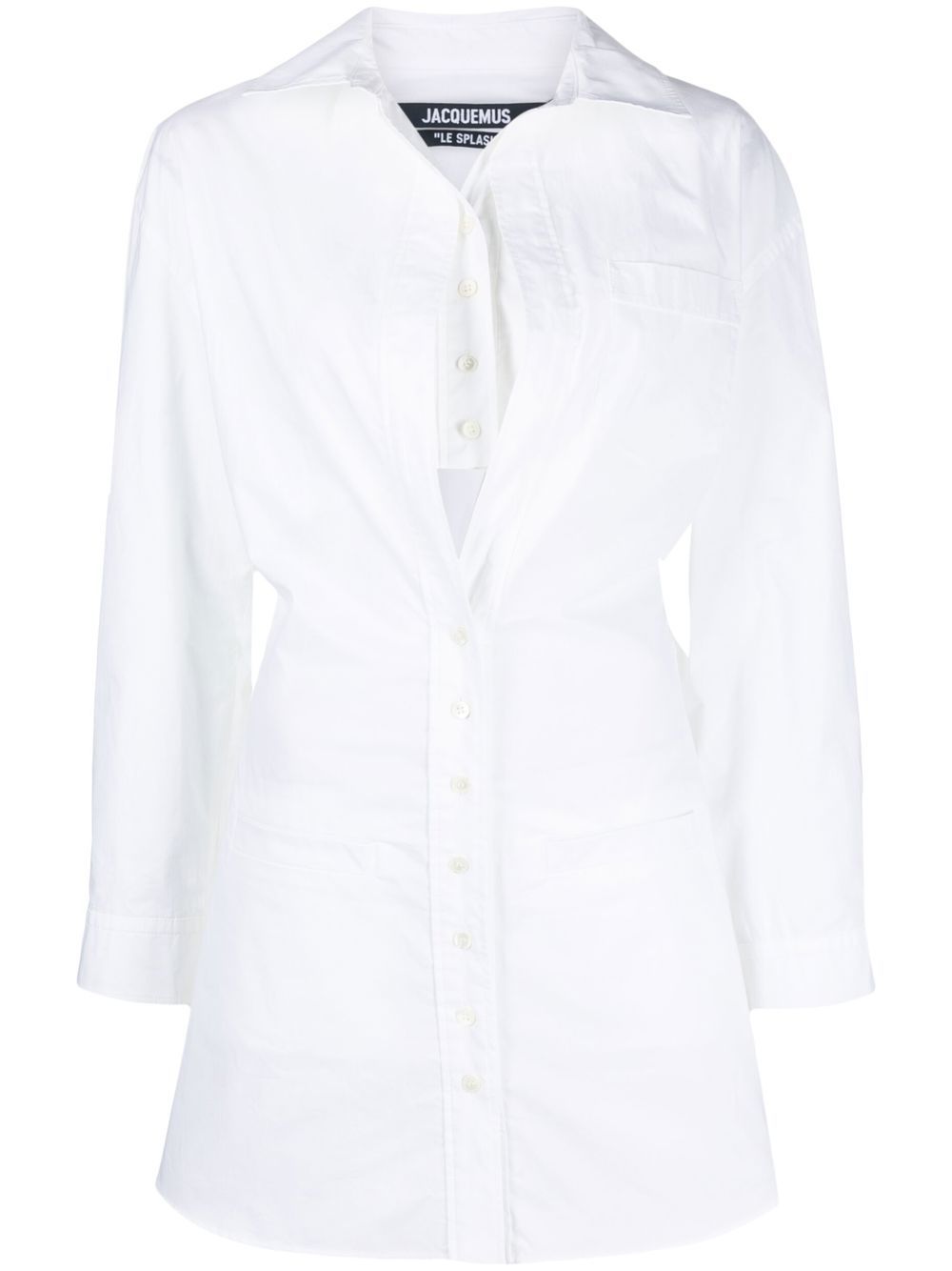 Jacquemus La Robe Baunhilha 分层式衬衫裙 - 白色