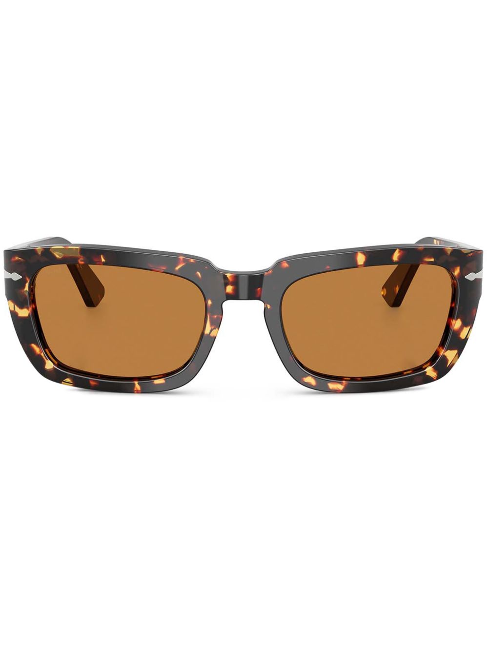 Persol 长方形框太阳眼镜 - 褐色