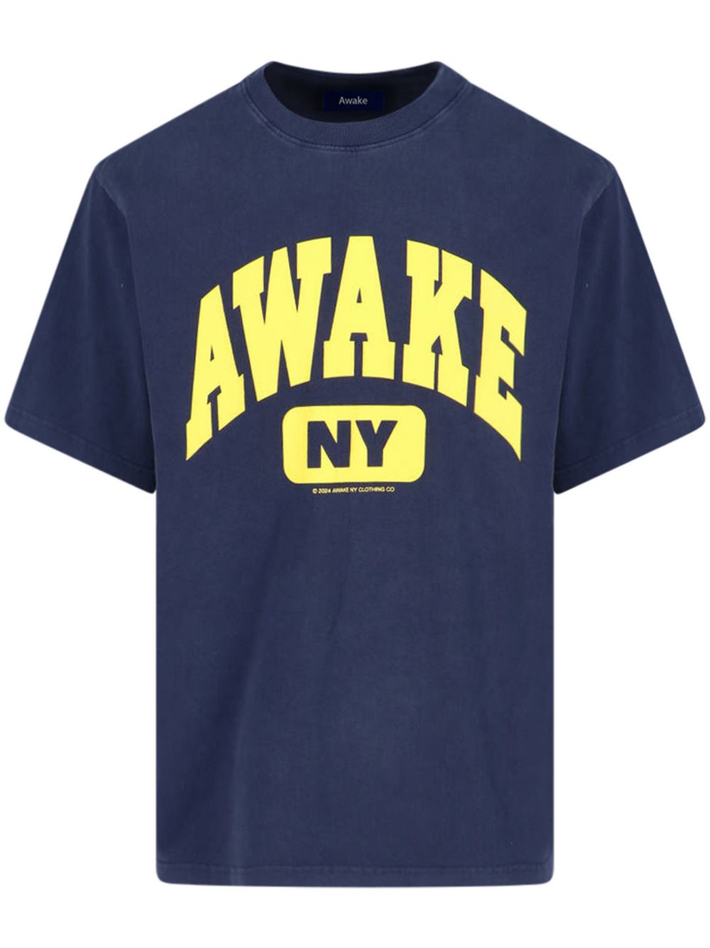 Awake NY logo印花T恤 - 蓝色