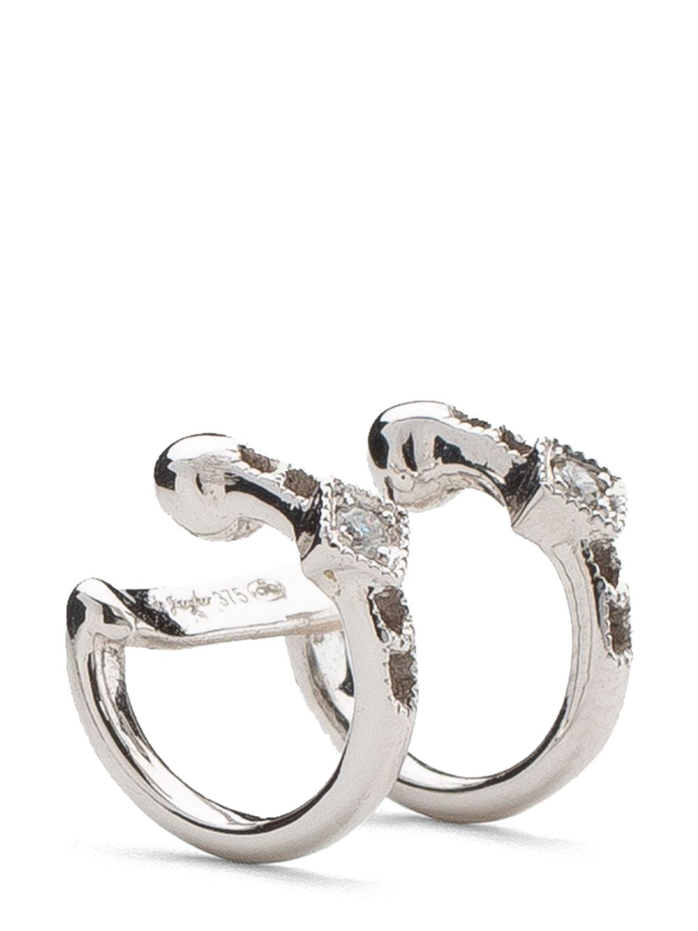 DE JAEGHER 18kt white gold Indiana Creole diamond earcuff - 银色