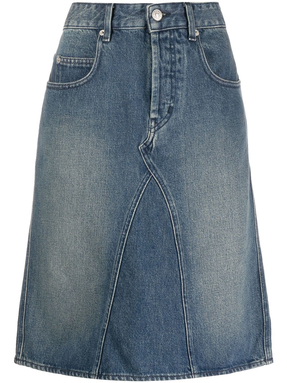 MARANT ÉTOILE Fiali A字牛仔半身裙 - 蓝色