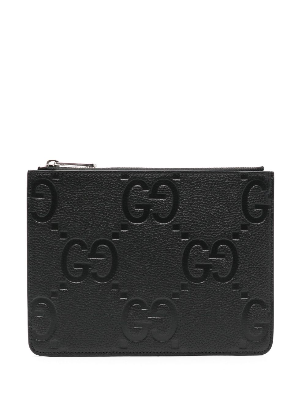 Gucci Jumbo GG 手拿包 - 黑色