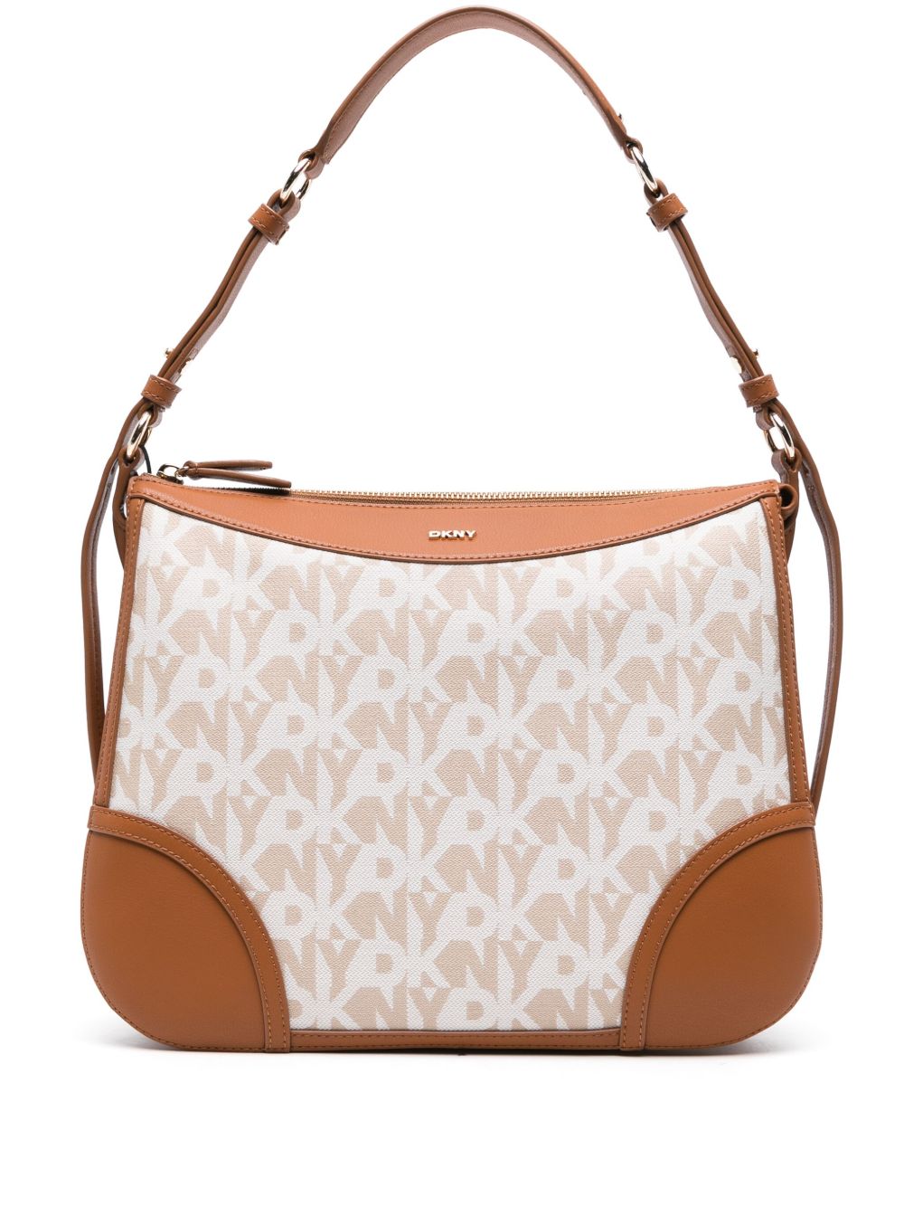 DKNY Gramercy 中号皮质单肩包 - 中性色