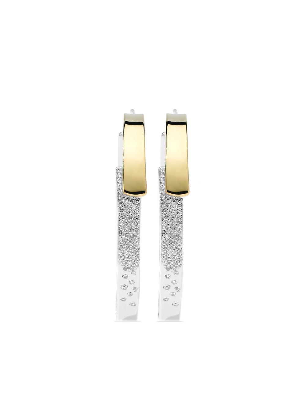 IPPOLITA 18K黄金 Chimera Stardust 圈形耳环 - 银色