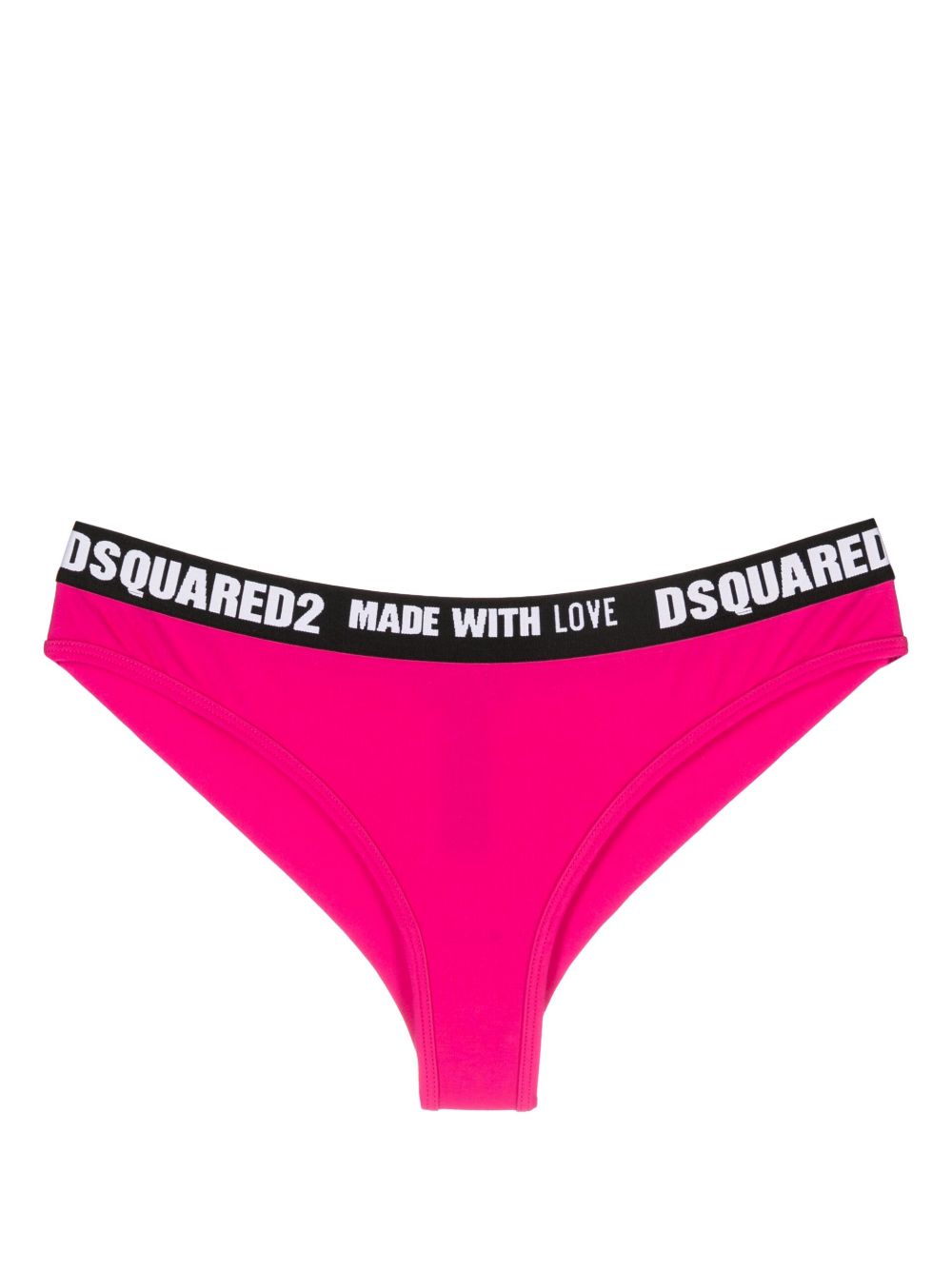 DSQUARED2 logo裤腰三角内裤 - 粉色