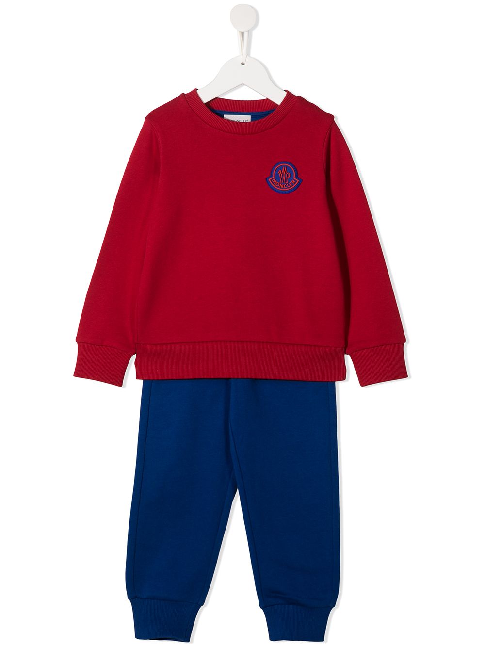 Moncler Enfant logo刺绣运动套装 - 红色