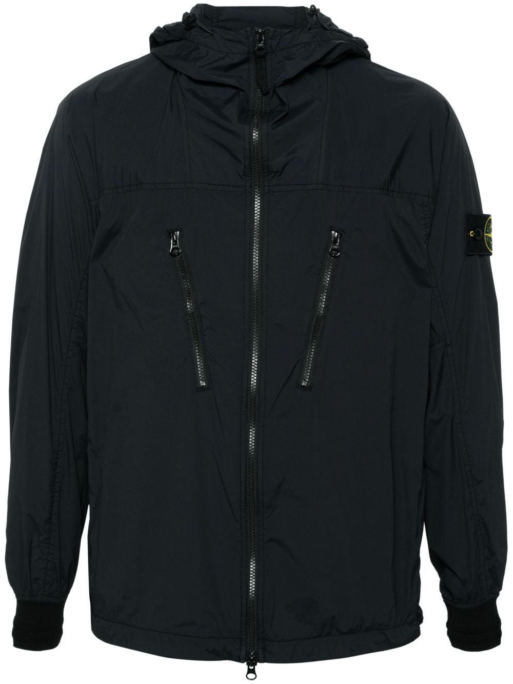 Stone Island Compass 连帽夹克 - 黑色