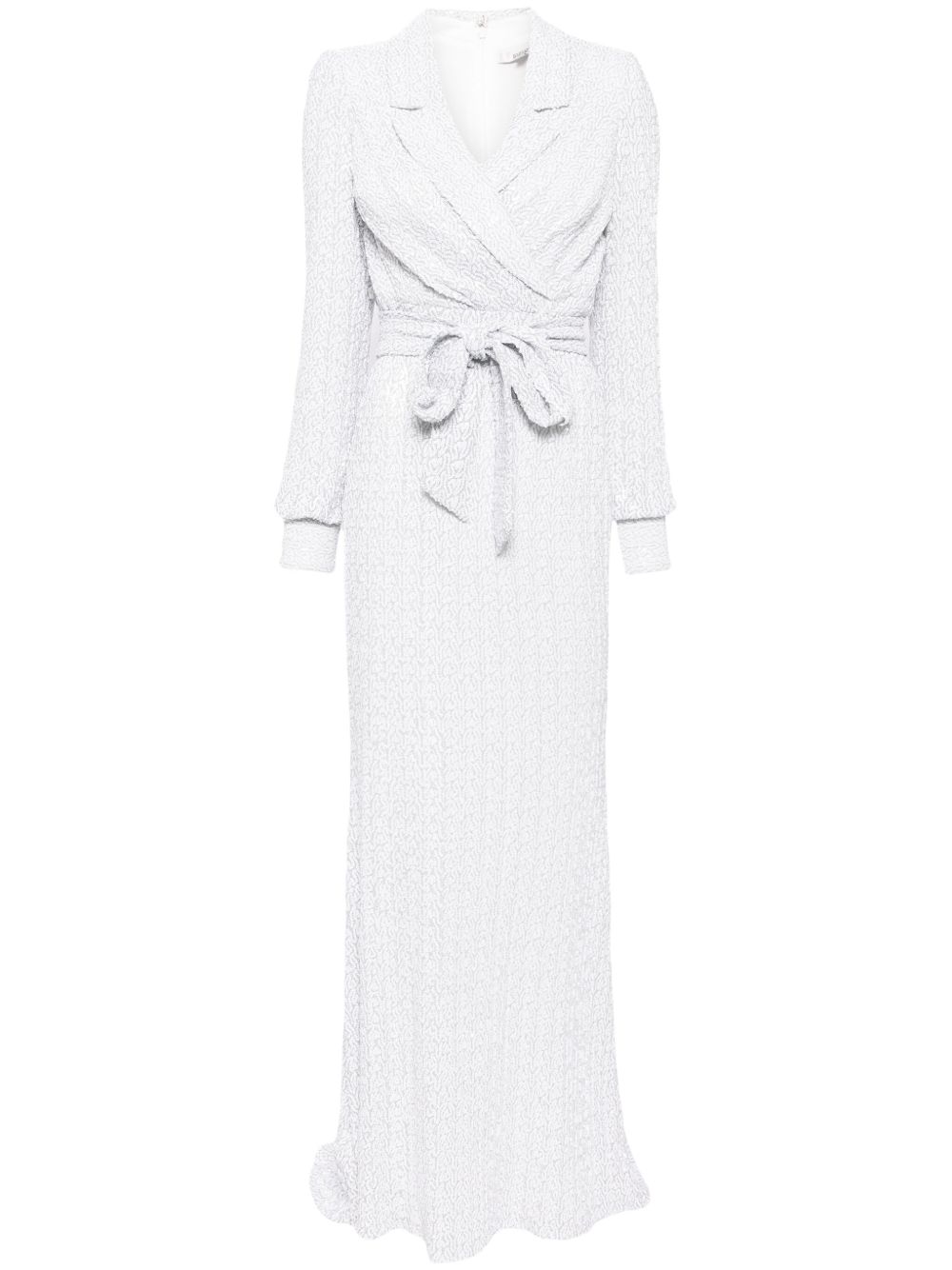Badgley Mischka 晶饰连衣裙 - 白色