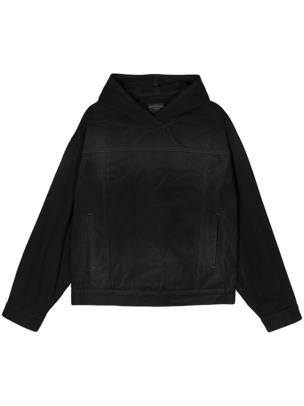 Balenciaga 棉连帽衫 - 黑色