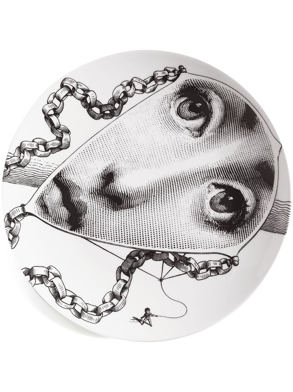 Fornasetti Tema e Variazioni n.289 装饰盘 - 白色