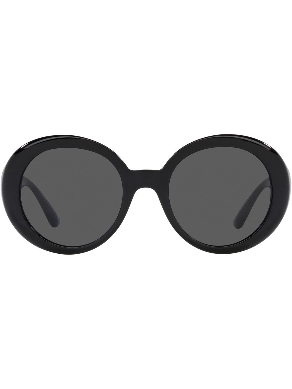 Versace Eyewear 有色镜片圆框太阳眼镜 - 黑色