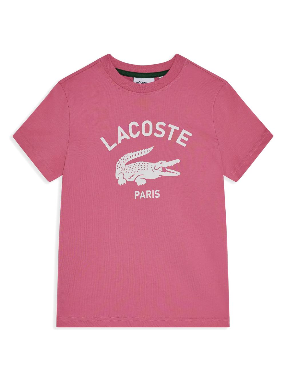 Lacoste logo印花T恤 - 粉色