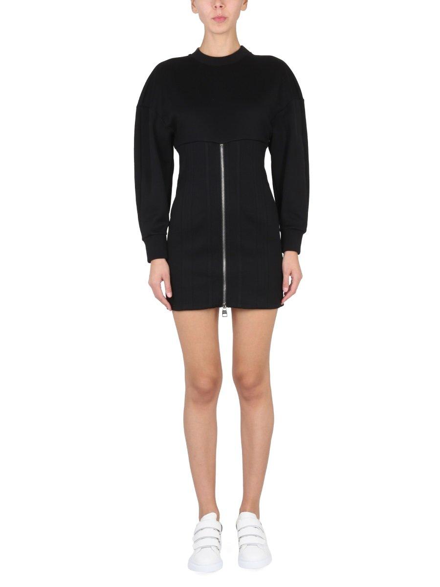 Alexander McQueen Zipped Long Sleeved Dress