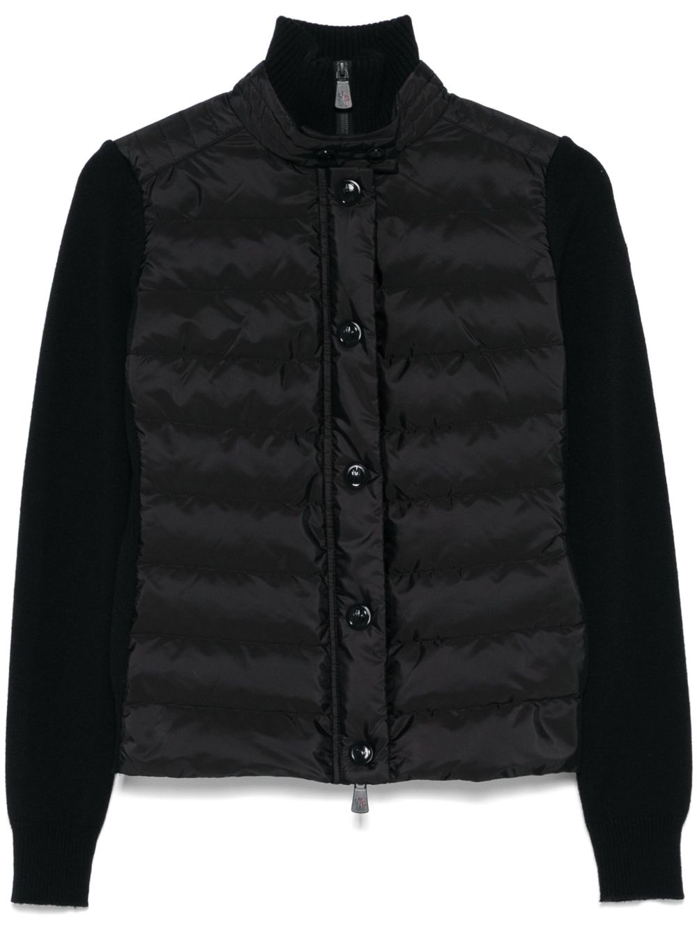 Moncler Grenoble 拉链羽绒开衫 - 黑色