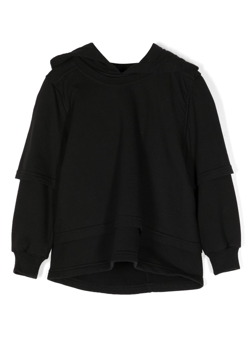 Rick Owens Kids Hustler 棉连帽衫 - 黑色
