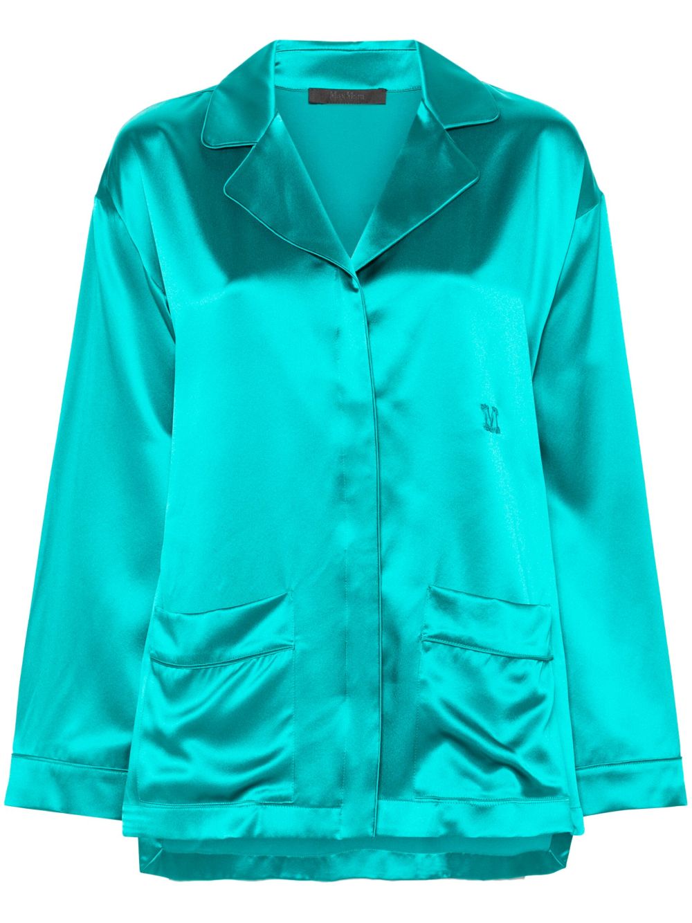 Max Mara Vasaio 丝缎衬衫 - 绿色