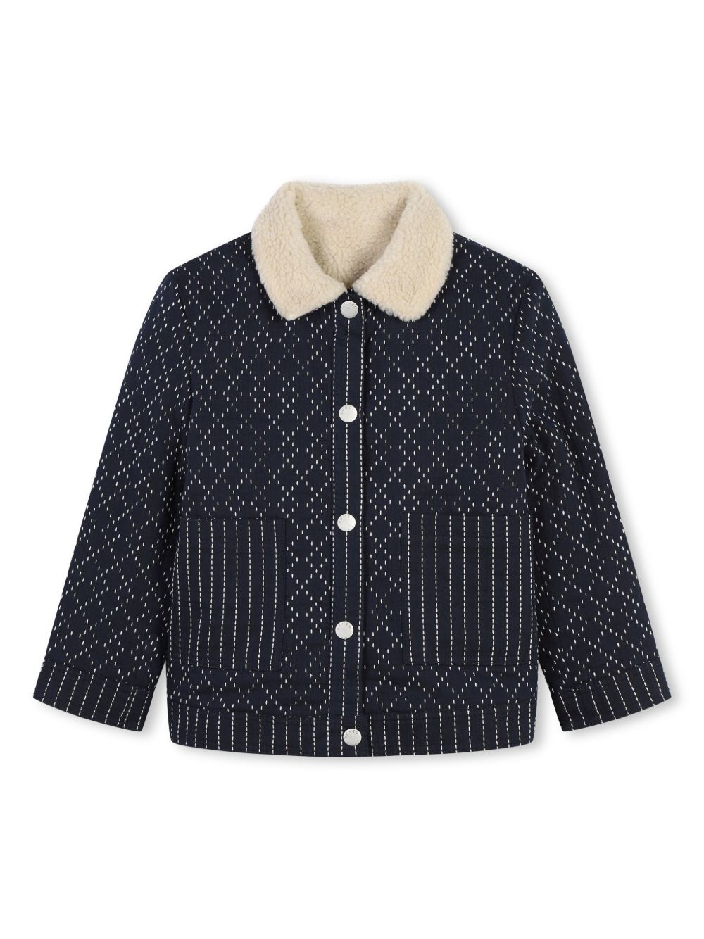 Kenzo Kids 双面棉混纺夹克 - 蓝色