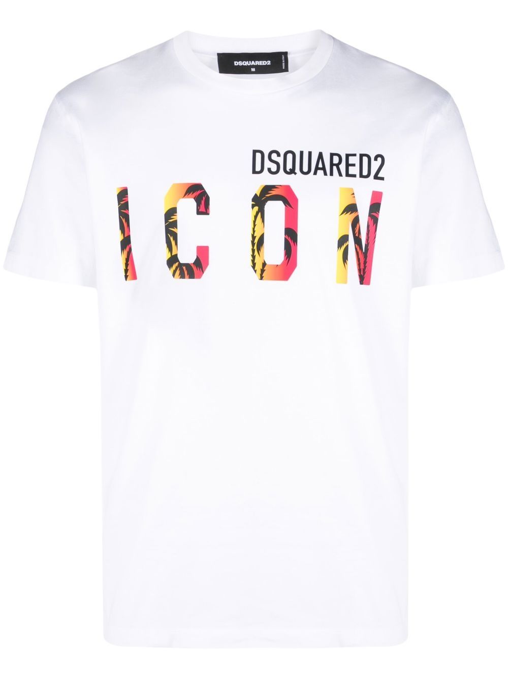 DSQUARED2 logo印花短袖T恤 - 白色